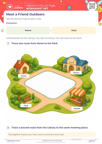 Trace Neighborhood Routes to Meet at the Park