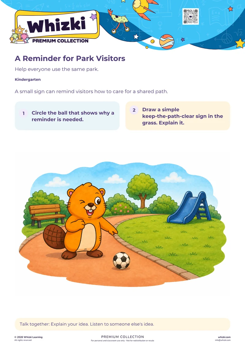 Make a Keep-the-Path-Clear Sign for the Park