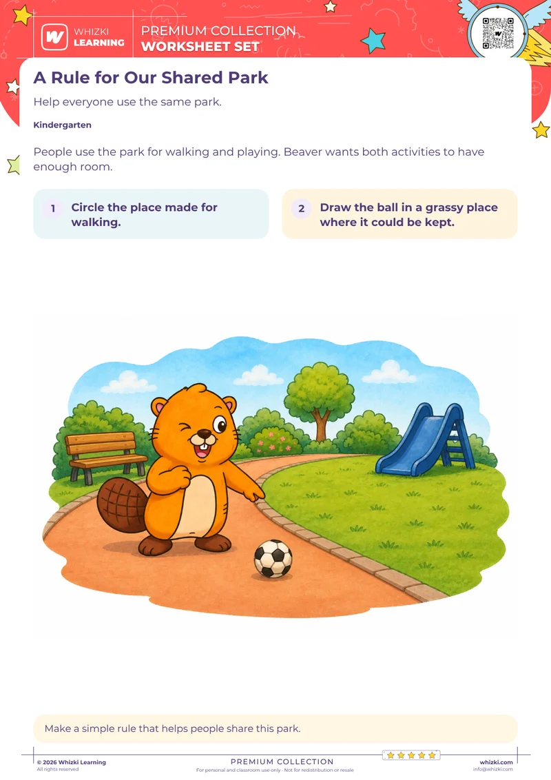 Shared Park Rules: Walk, Play, and Draw Safely