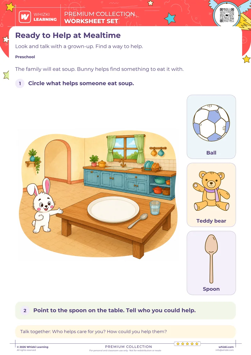 Ready to Help at Mealtime Picture Choice