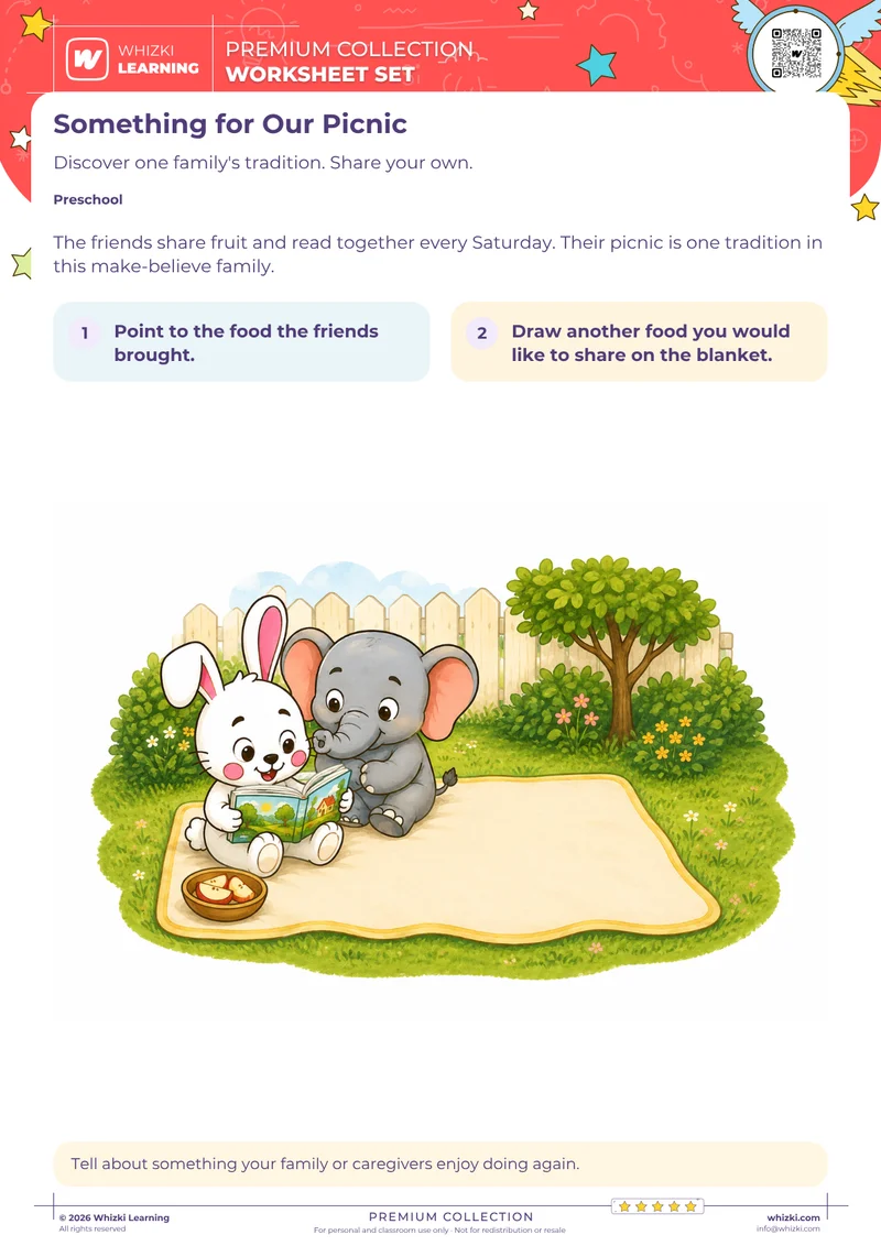 Draw and Talk About a Family Picnic Tradition