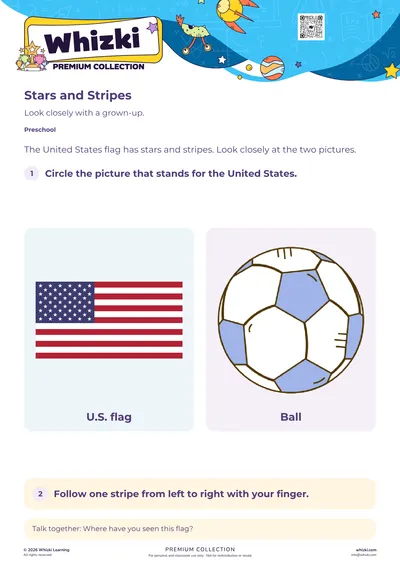 Find the U.S. Flag: Preschool Symbol Hunt