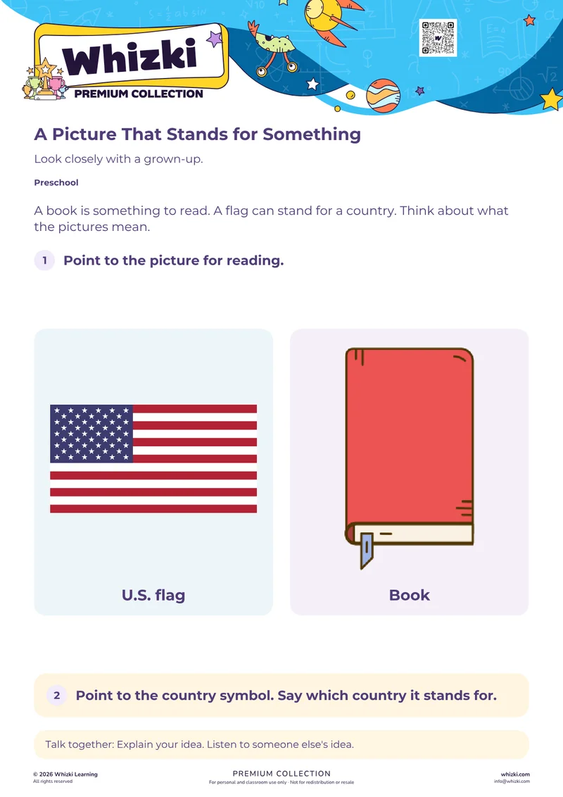 Find the Country Flag and Talk About Symbols