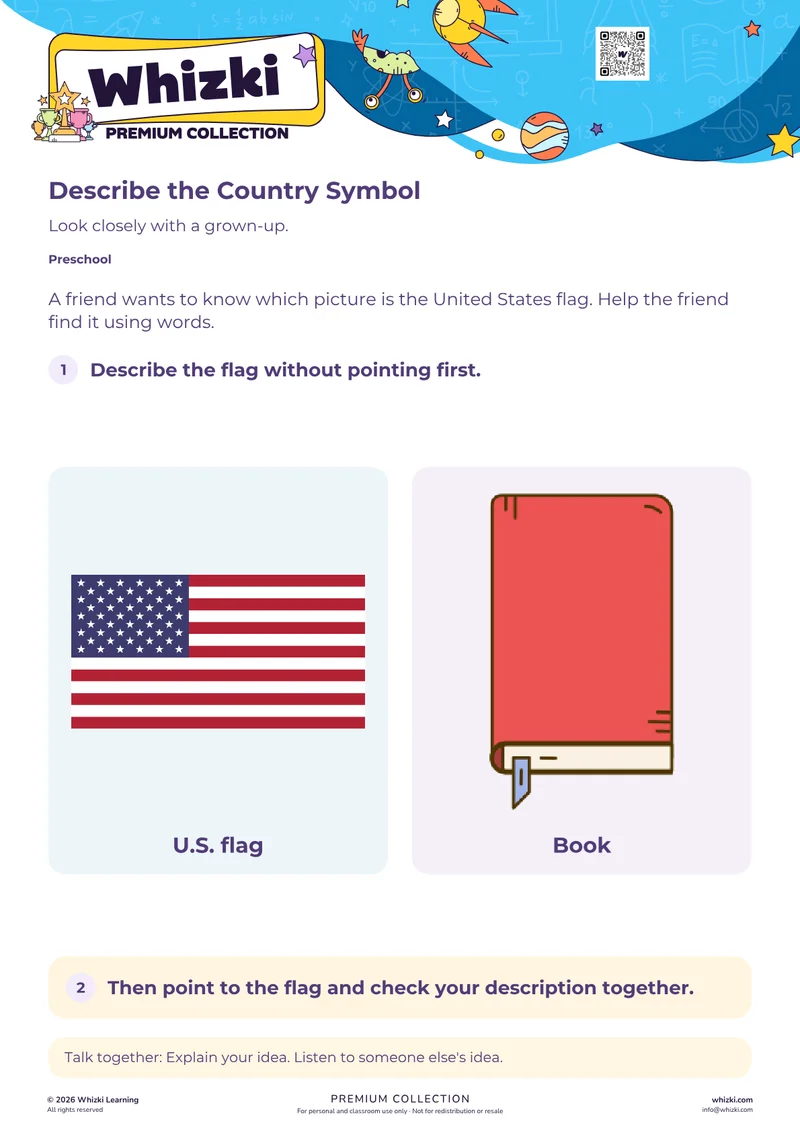Find and Describe the United States Flag