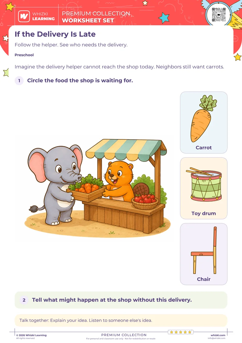 If the Delivery Is Late: Preschool Market Helpers