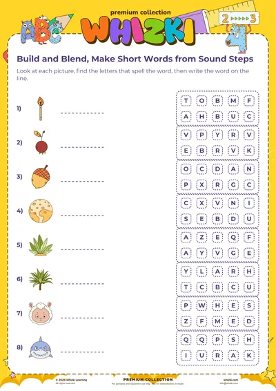Build and Blend, Make Short Words from Sound Steps