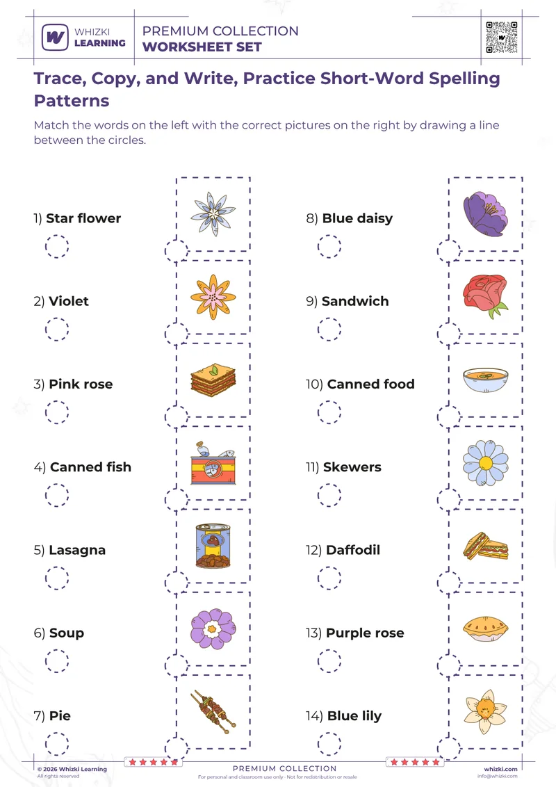 Trace, Copy, and Write, Practice Short-Word Spelling Patterns