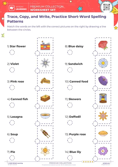 Trace, Copy, and Write, Practice Short-Word Spelling Patterns