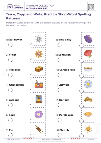 Trace, Copy, and Write, Practice Short-Word Spelling Patterns