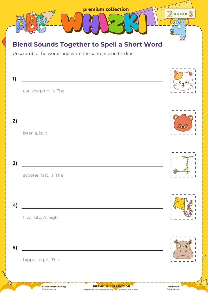 Blend Sounds Together to Spell a Short Word