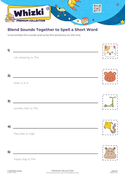 Blend Sounds Together to Spell a Short Word