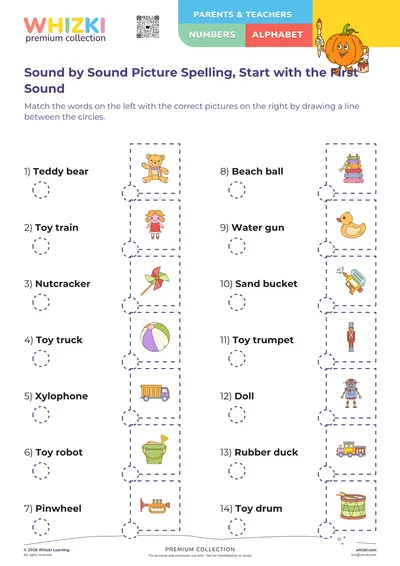 Sound by Sound Picture Spelling, Start with the First Sound