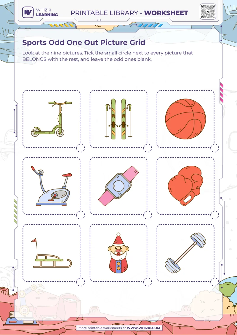 Sports Odd One Out Picture Grid