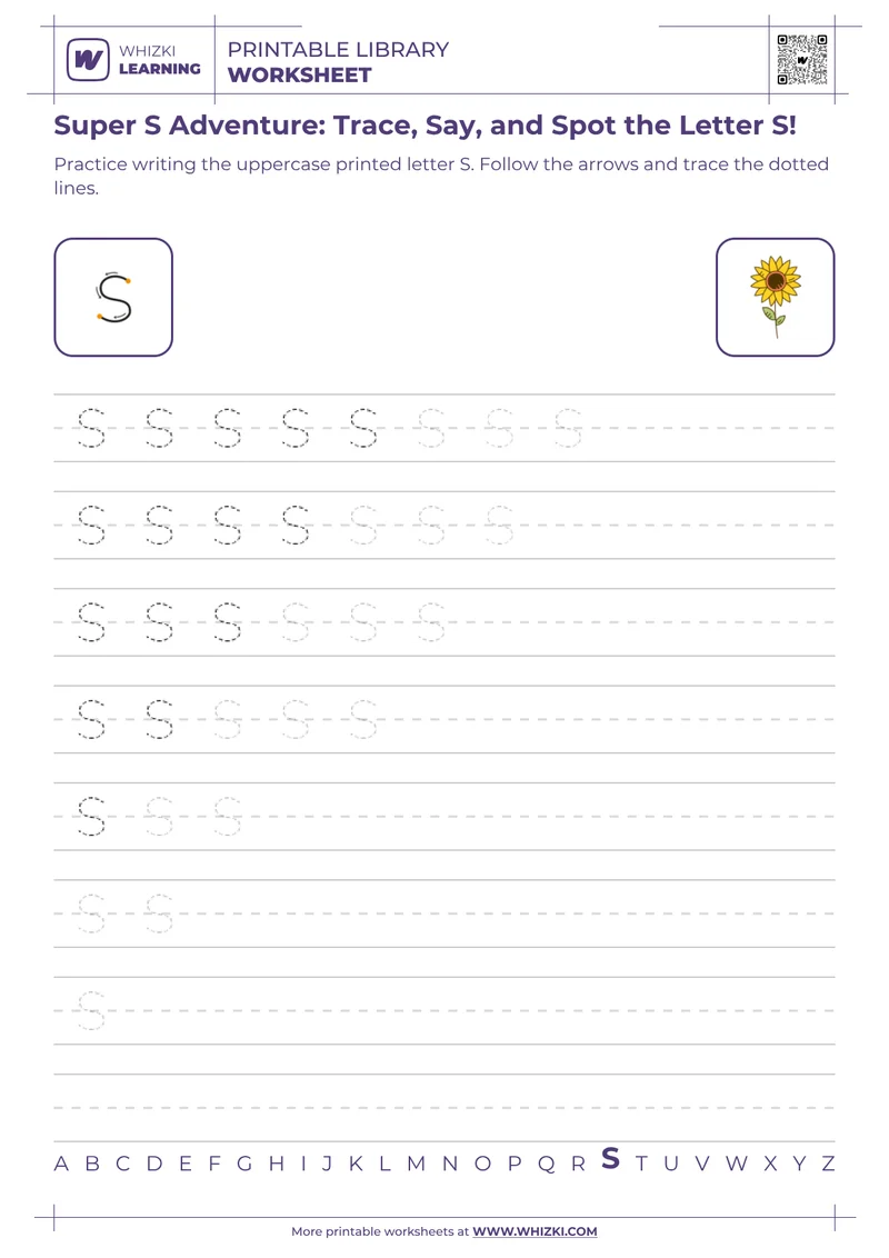 Super S Adventure: Trace, Say, and Spot the Letter S!