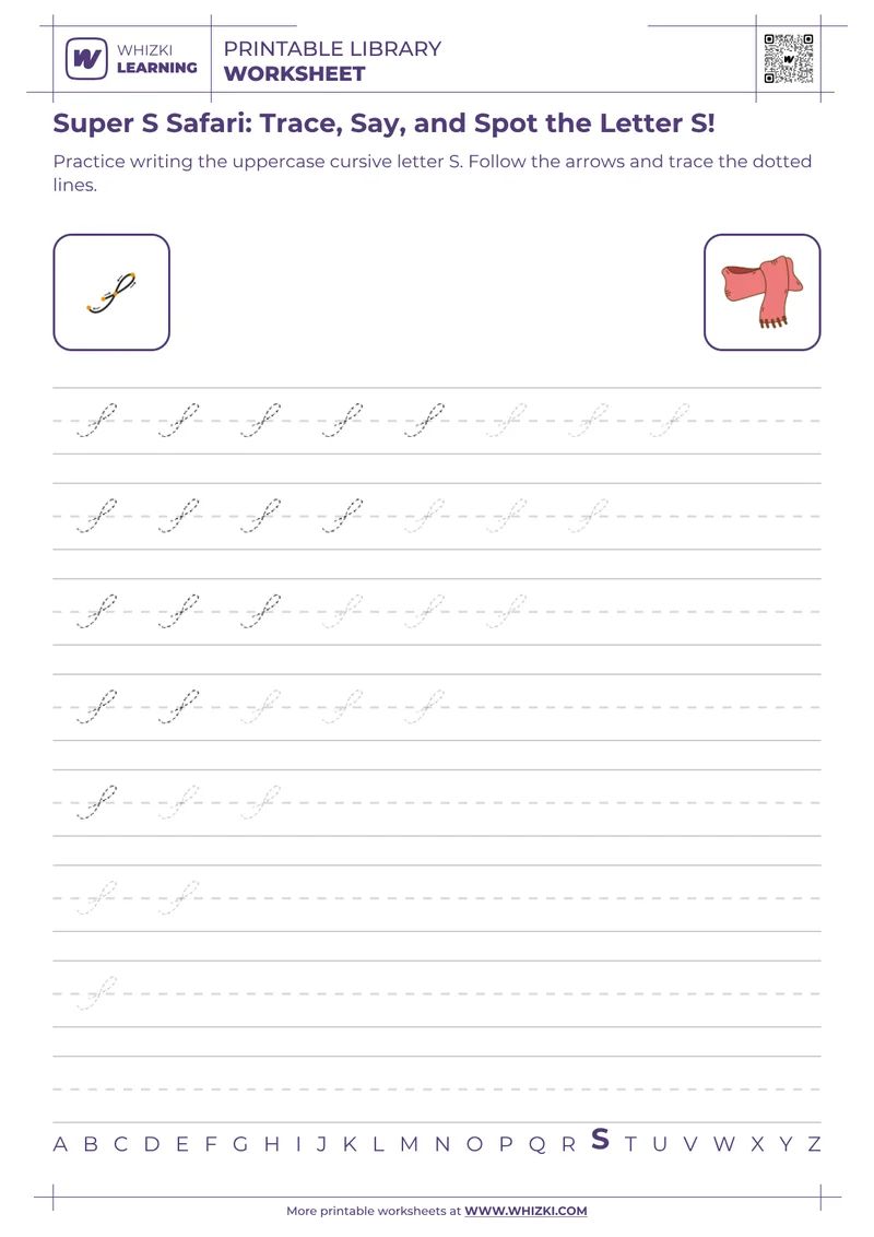 Super S Safari: Trace, Say, and Spot the Letter S!