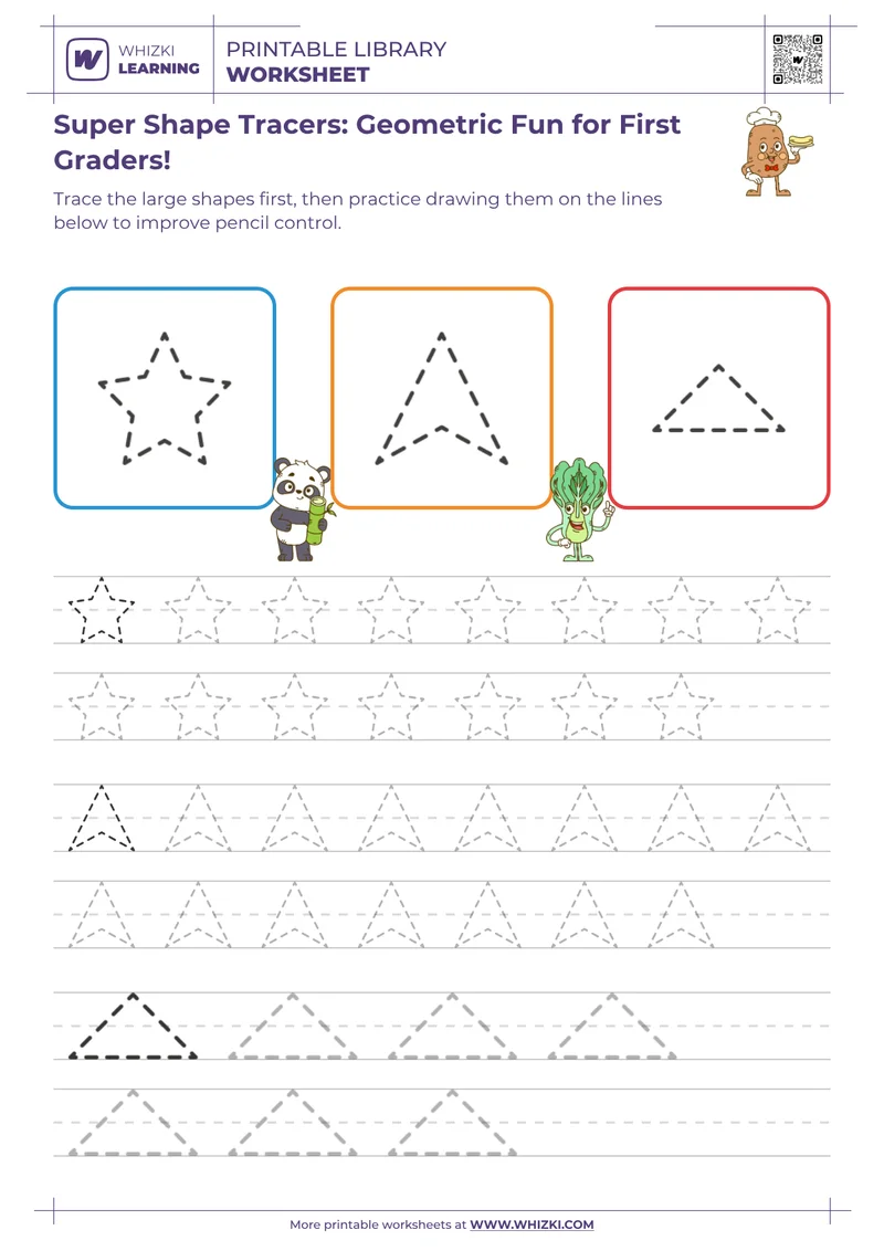 Super Shape Tracers: Geometric Fun for First Graders!