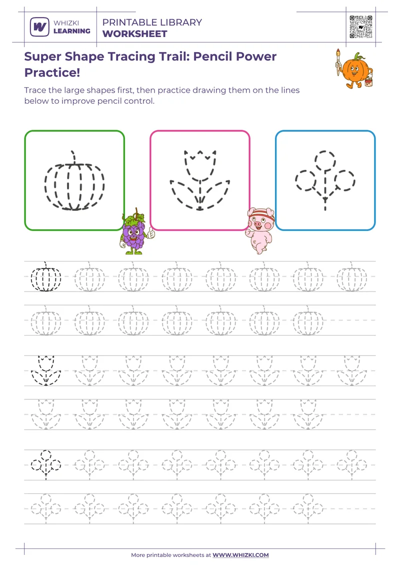 Super Shape Tracing Trail: Pencil Power Practice!