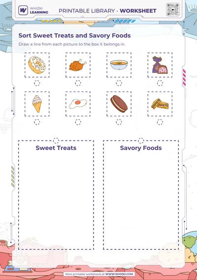 Sort Sweet Treats and Savory Foods