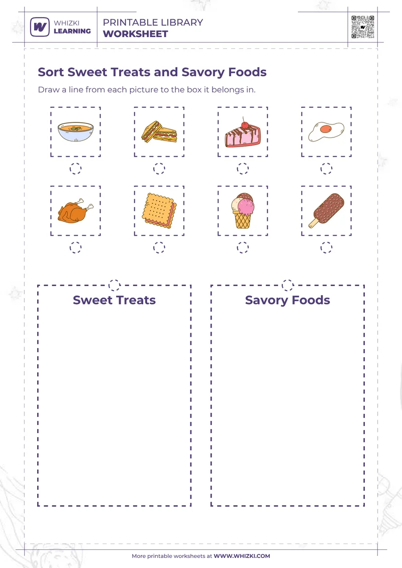 Sort Sweet Treats and Savory Foods