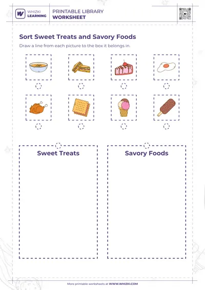 Sort Sweet Treats and Savory Foods