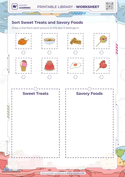 Sort Sweet Treats and Savory Foods