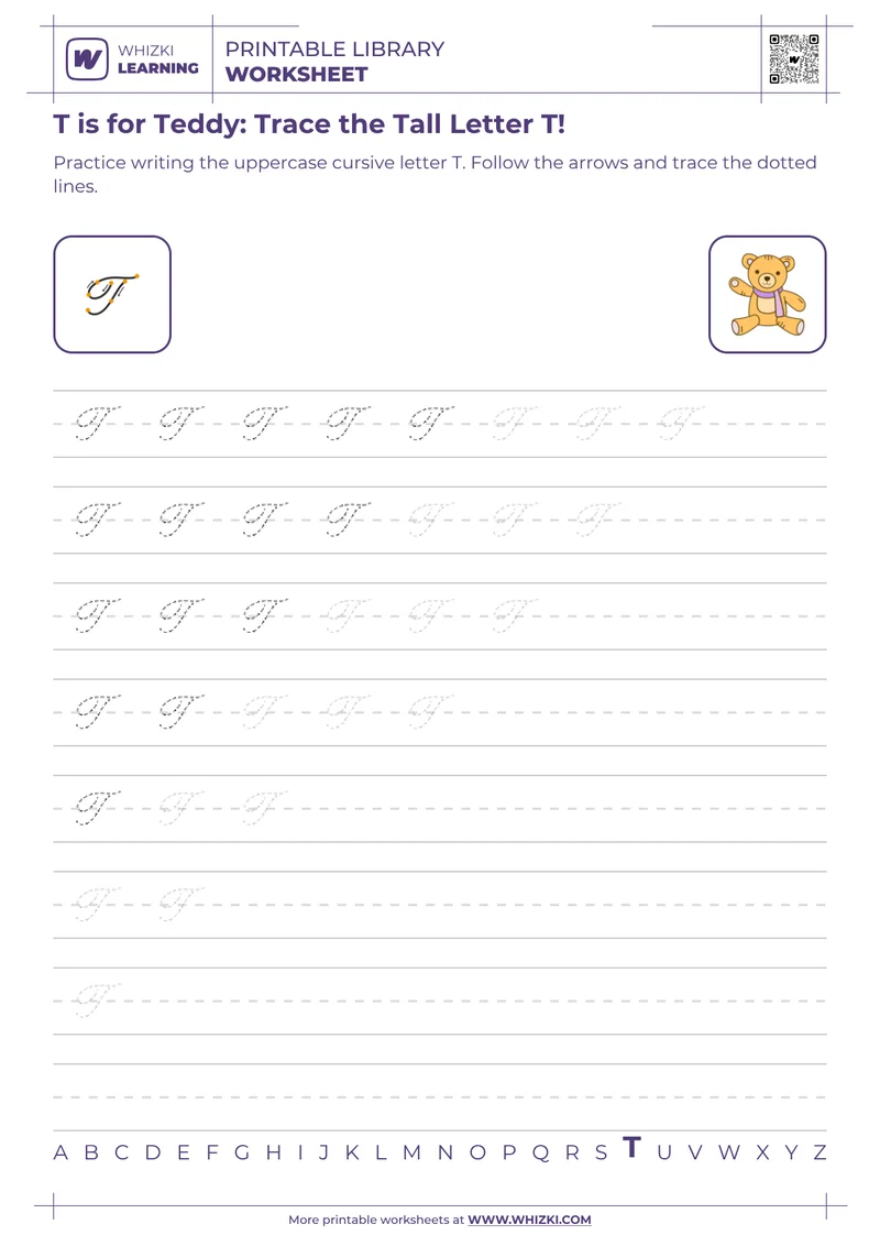 T is for Teddy: Trace the Tall Letter T!