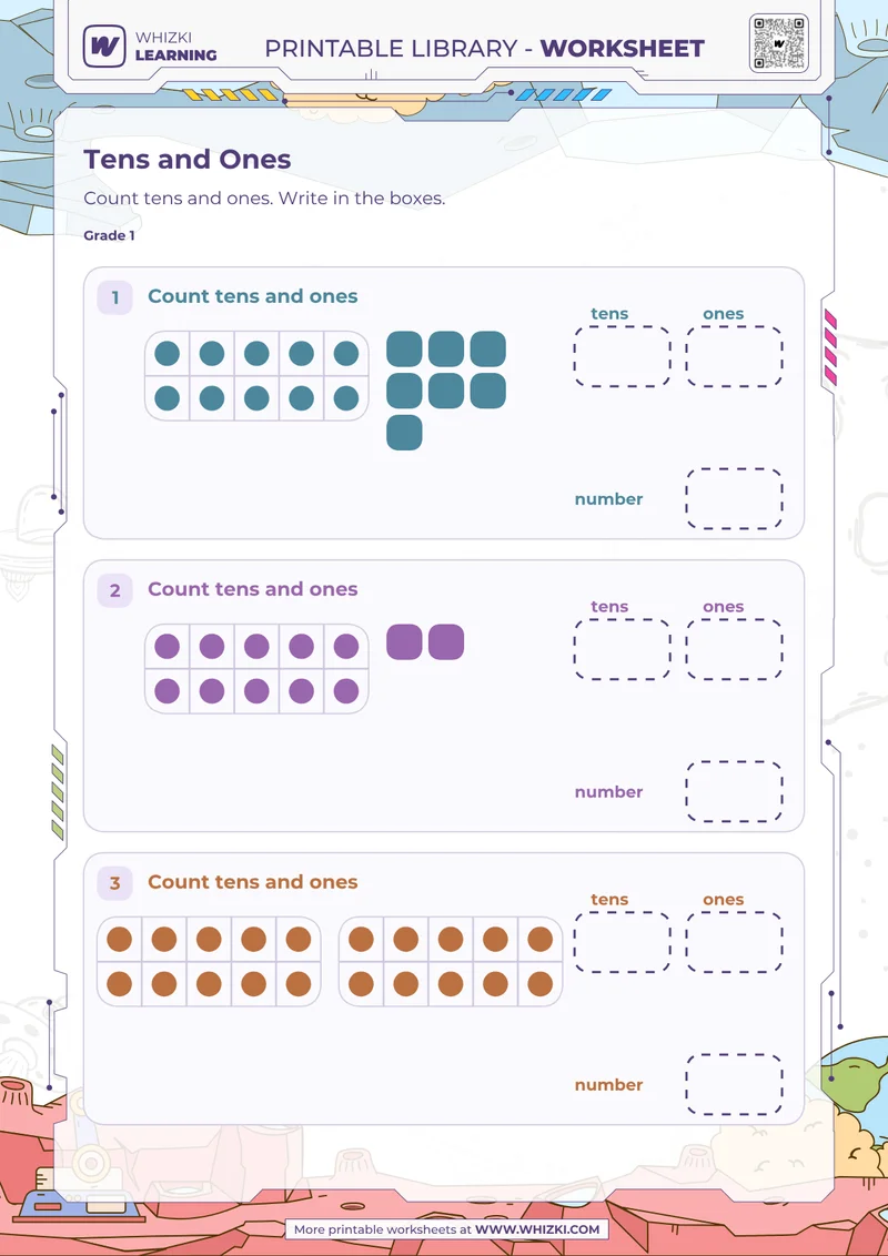 Tens and Ones Build Worksheet