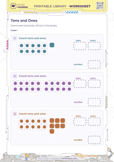 Tens and Ones Build Worksheet