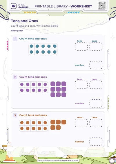 Tens and Ones Build Worksheet