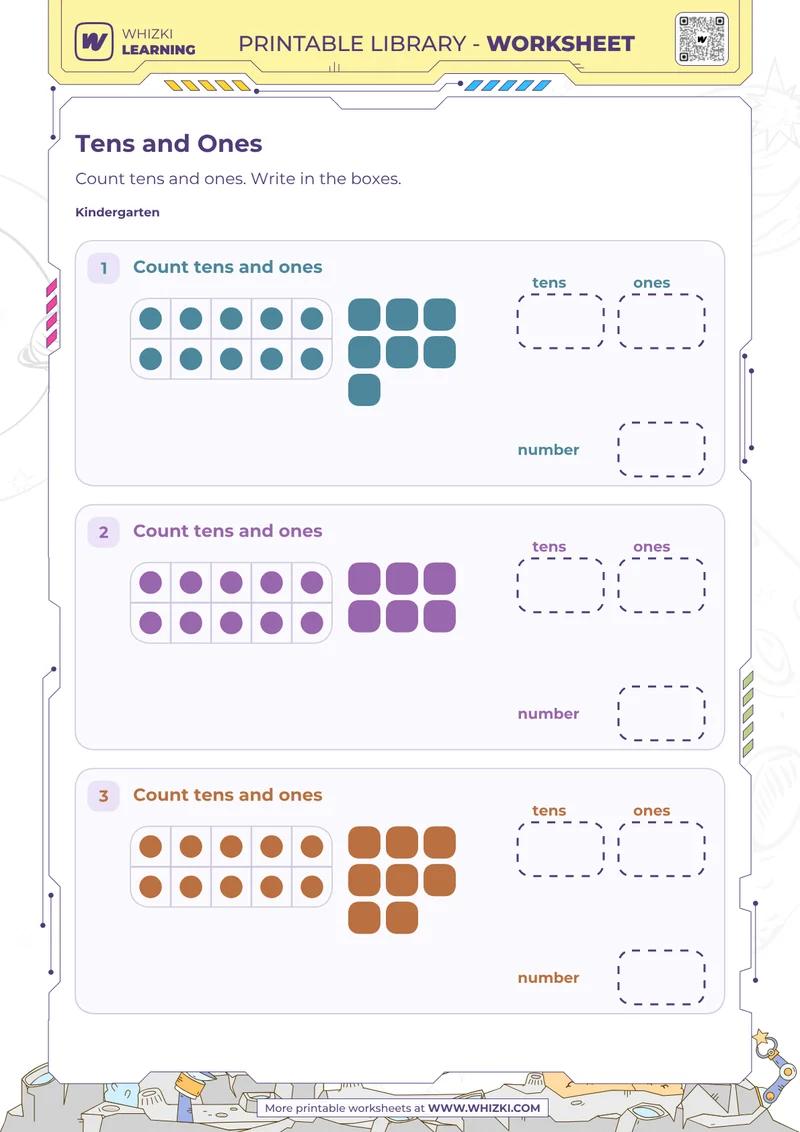 Tens and Ones Build Worksheet