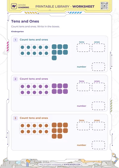 Tens and Ones Build Worksheet