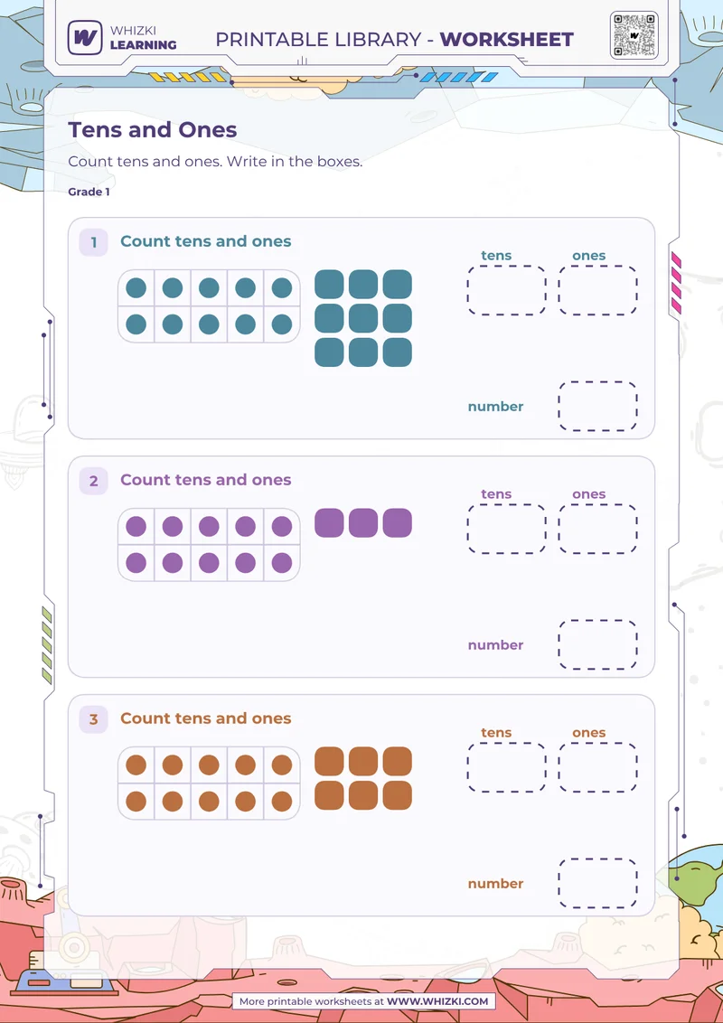 Tens and Ones Build Worksheet