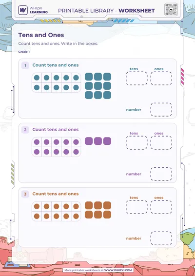 Tens and Ones Build Worksheet