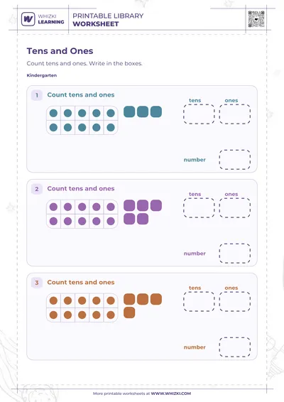 Tens and Ones Build Worksheet