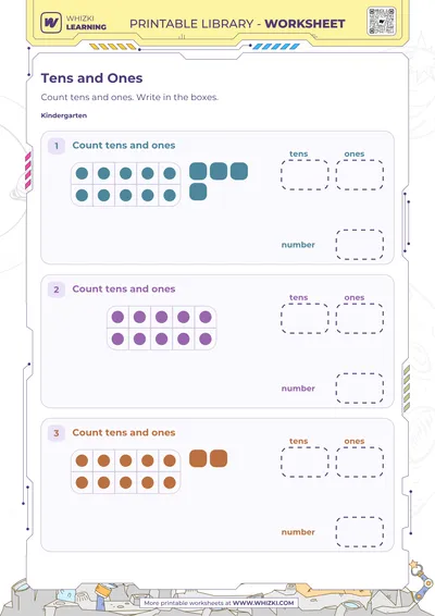 Tens and Ones Build Worksheet