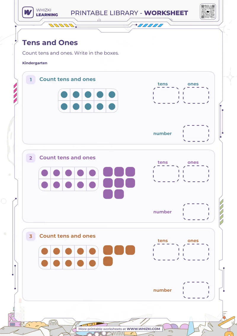 Tens and Ones Build Worksheet