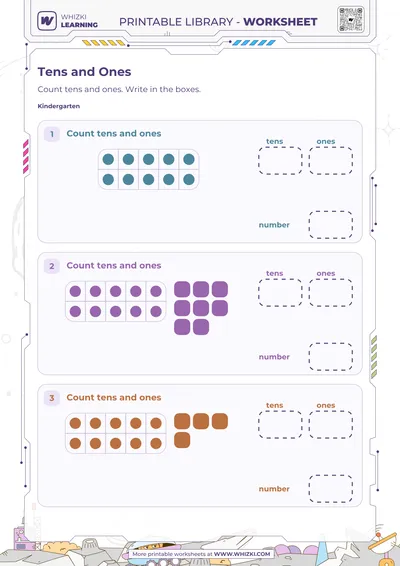 Tens and Ones Build Worksheet