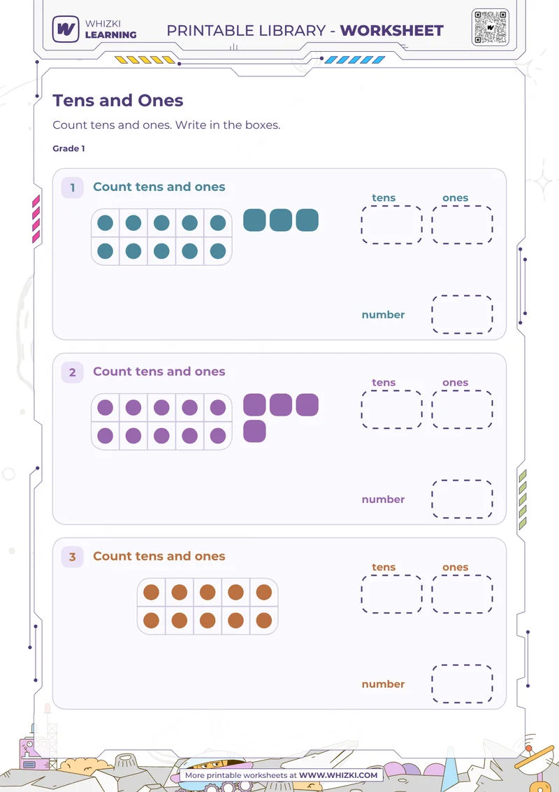 Tens and Ones Build Worksheet