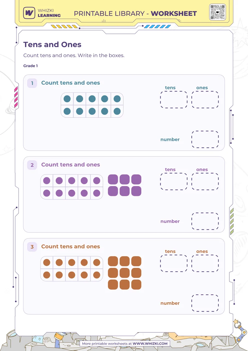 Tens and Ones Build Worksheet