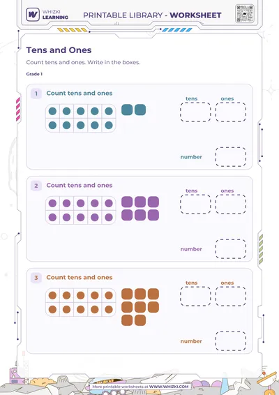 Tens and Ones Build Worksheet