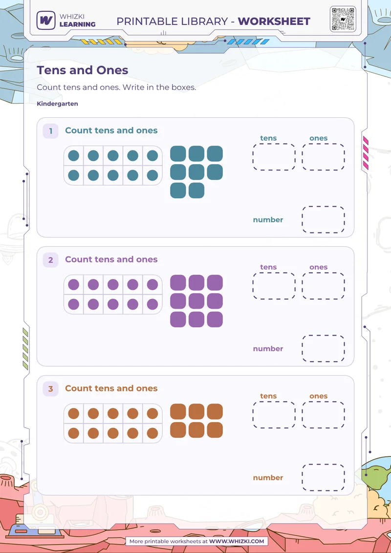 Tens and Ones Build Worksheet