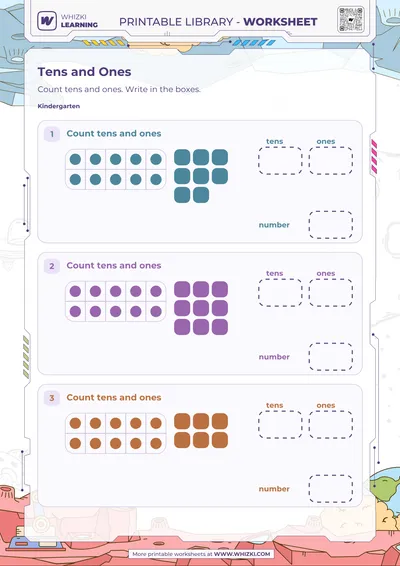 Tens and Ones Build Worksheet