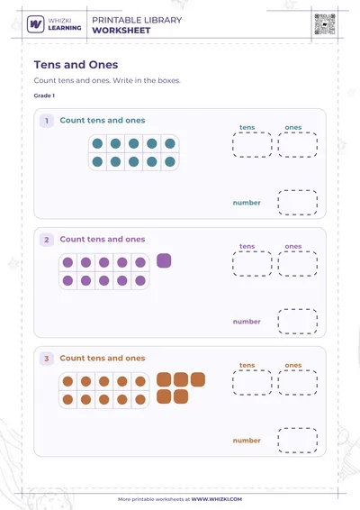 Tens and Ones Build Worksheet