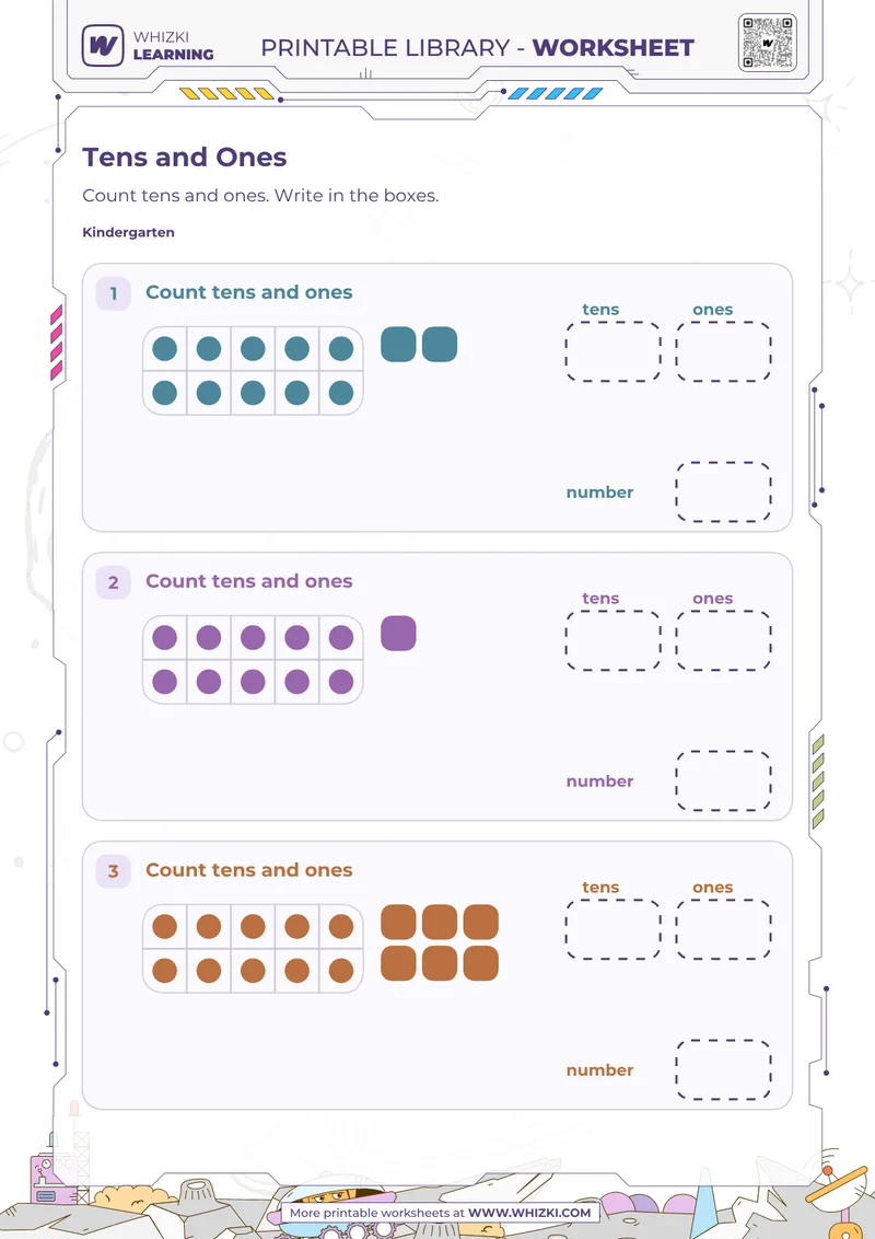 Tens and Ones Build Worksheet