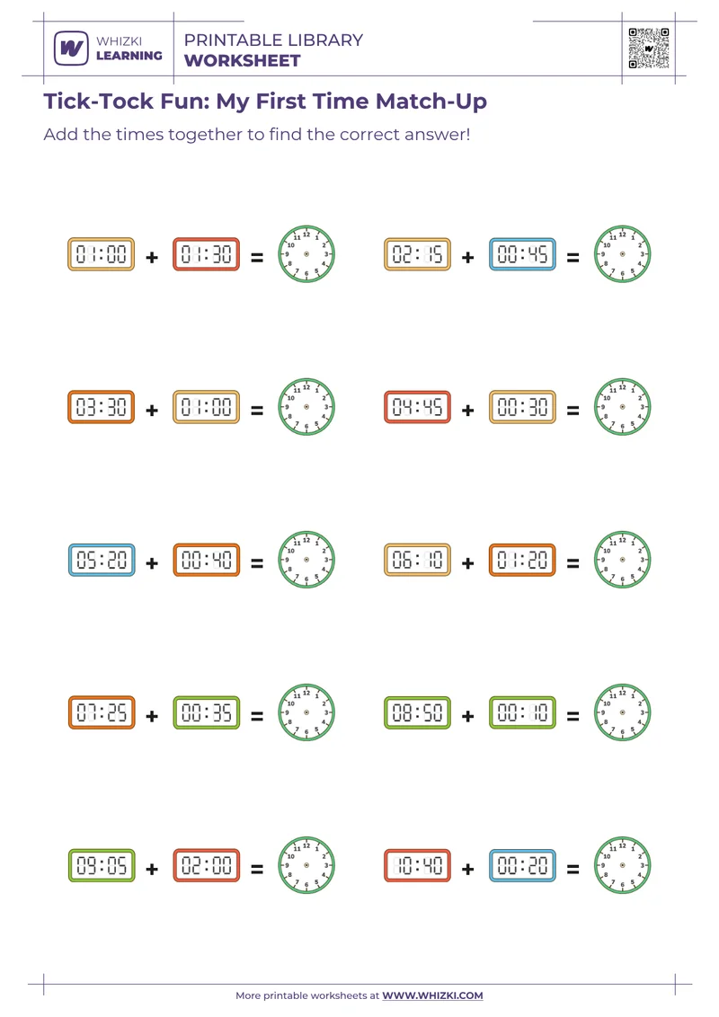 Tick-Tock Fun: My First Time Match-Up