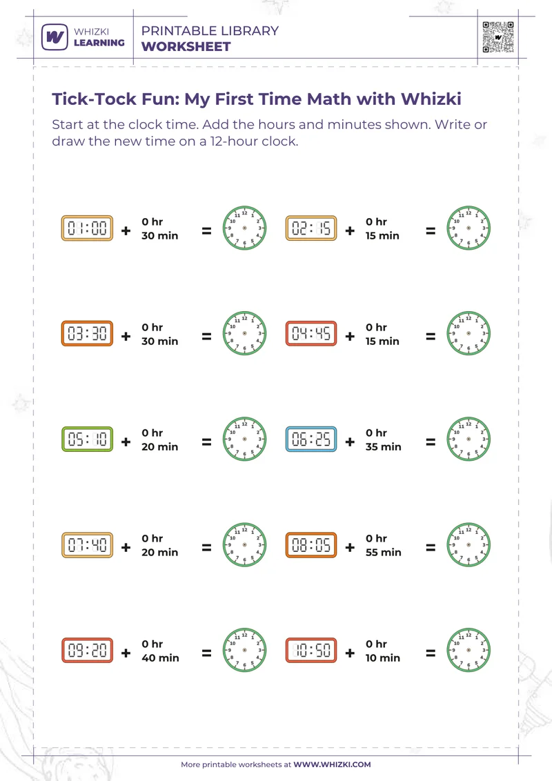 Tick-Tock Fun: My First Time Math with Whizki