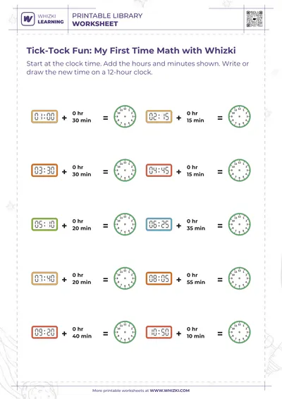 Tick-Tock Fun: My First Time Math with Whizki