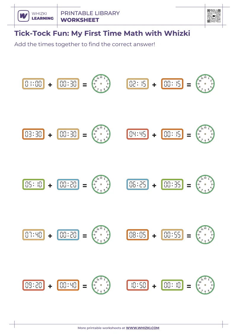 Tick-Tock Fun: My First Time Math with Whizki