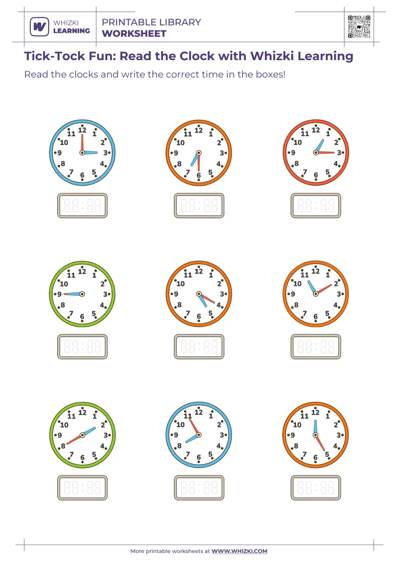 Tick-Tock Fun: Read the Clock with Whizki Learning
