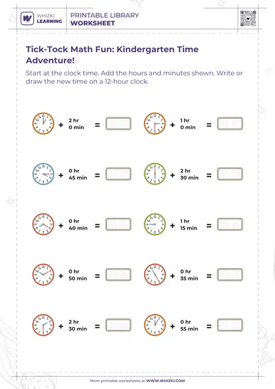 Tick-Tock Math Fun: Kindergarten Time Adventure!